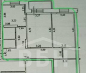 3-комн, 80кв м, этаж 10/17 Грамши улица, 76