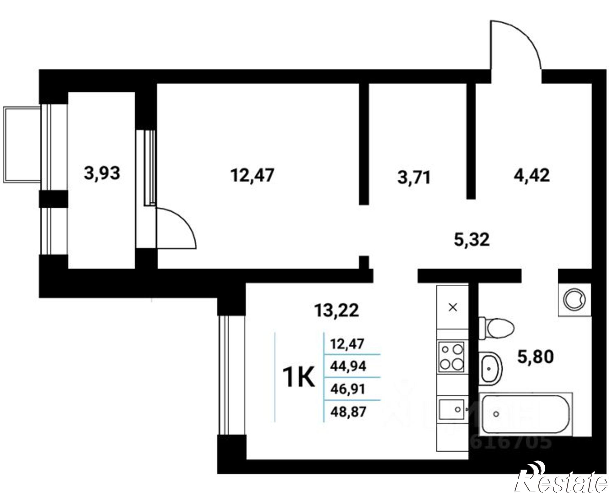 Купить квартиру за 9 844 540 рублей на набережная Чуева, 7