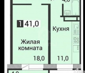 1-комн, 40кв м, этаж 3/17 ул Беговая, 223/2