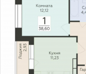 1-комн, 39 кв м, этаж 6/24 ул Матросова, 64А/2