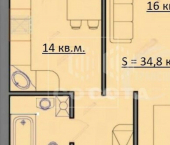 1-комн, 35кв м, этаж 4/5 ул Дубянского, 1