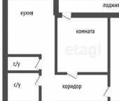 2-комн, 48кв м, этаж 6/9 Воронеж, улица Туполева, 24