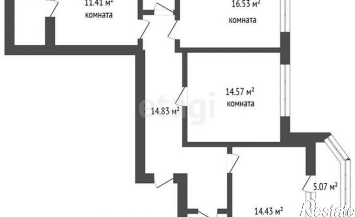 3-комн квартира Воронеж, Московский проспект, 126