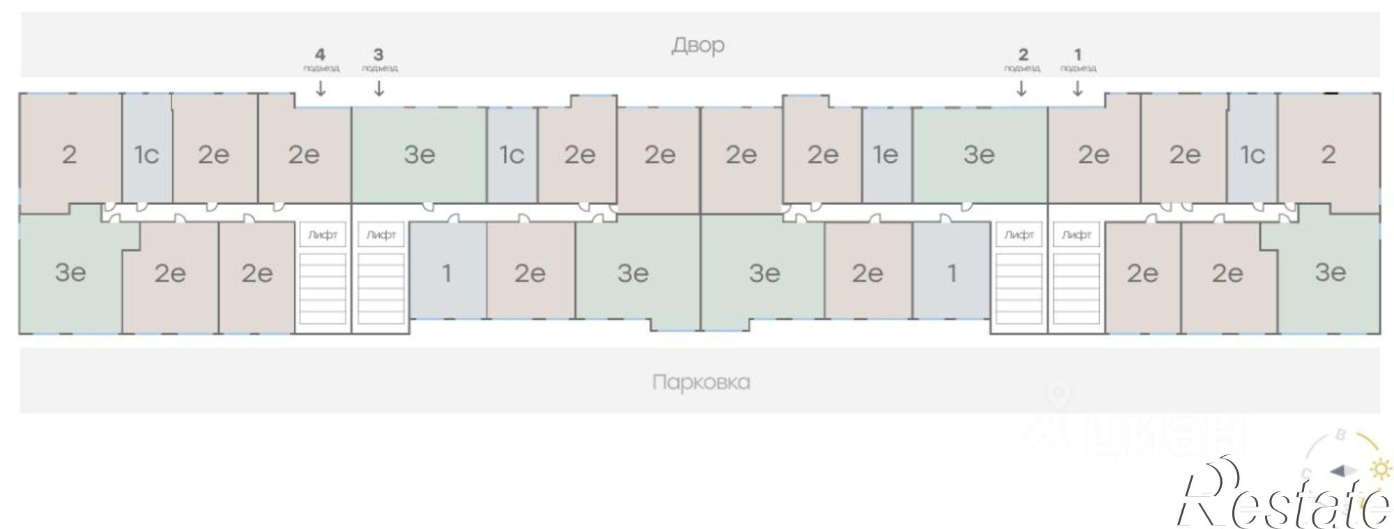 Купить квартиру за 7 662 200 рублей на Новоусманский район