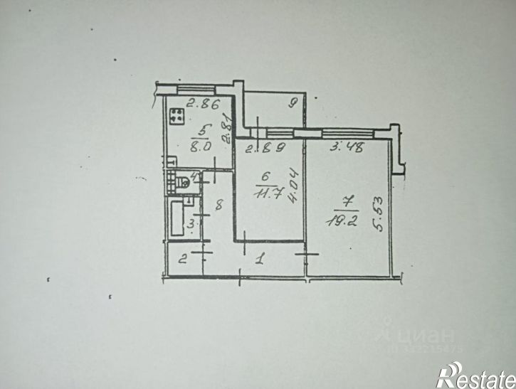 2-комн квартира Воронеж, улица Владимира Невского, 19