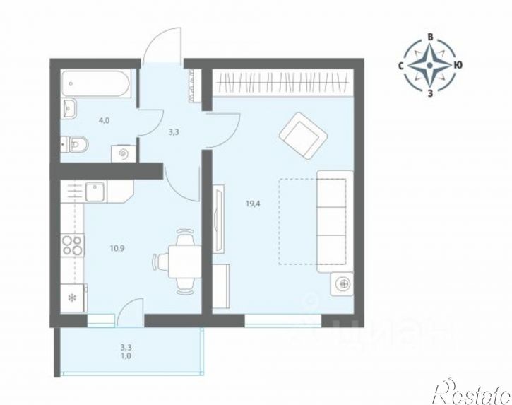 1-комн квартира ул Романтическая, 14,  д. 14