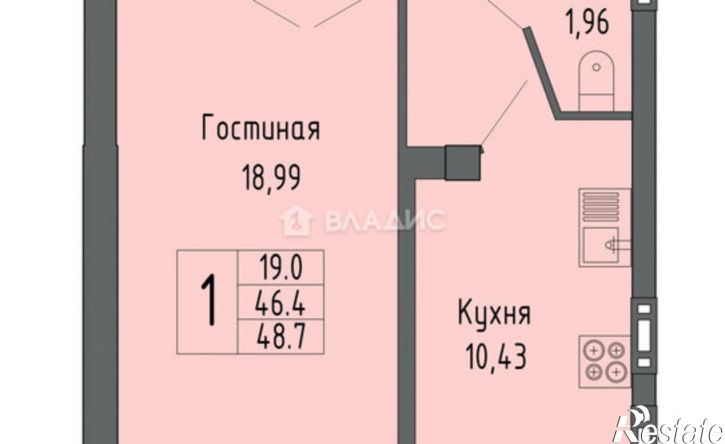 1-комн квартира Воронеж, улица Лётчика Филипова, 4