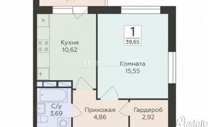 1-комн квартира Воронеж, улица Ломоносова, 116