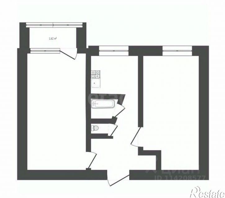 2-комн квартира