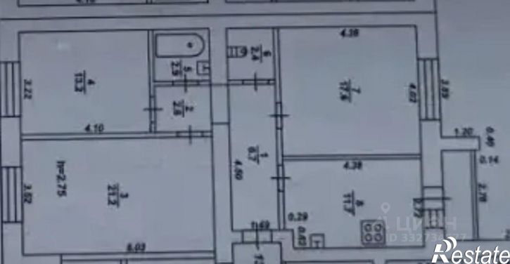 3-комн квартира Воронеж, улица Хользунова, 38/1