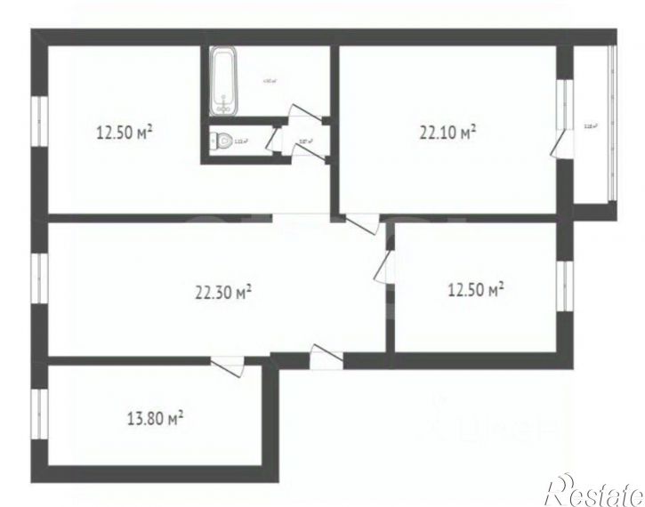 3-комн квартира ул Третьяковская, 35,  д. 35