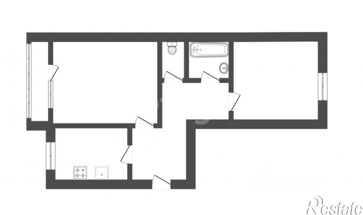 2-комн квартира