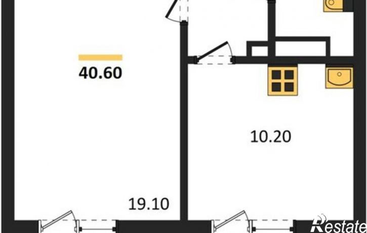 1-комн квартира в новом доме Новоусманский район, посёлок Отрадное, Фестивальная улица, 23