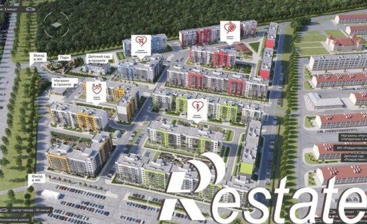 2-комн квартира в новом доме Рамонский район, село Ямное, ЖК Счастье