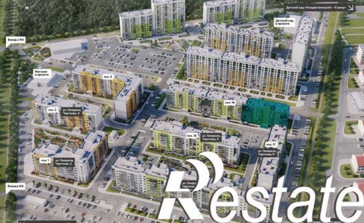 1-комн квартира в новом доме Рамонский район, село Ямное, ЖК Счастье